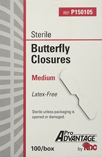 ProAdvantage Sterile Butterfly Closure Bandages, Medium, Latex-Free, 100/bx