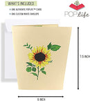 Blue Butterfly and Sunflower Pop Up Mother's Day Card - 3D Anniversary
