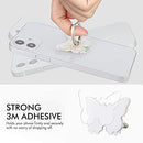 Hard PC Butterfly Phone Ring Holder 360°Rotation Finger Stand Kickstand Universal