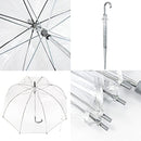 Women's Clear Bubble Umbrella – Transparent Dome Coverage – Large Windproof