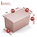 Pullman Loaf Pan with Lid, 1 lb Dough Capacity Non-Stick Bakeware for Baking Bread