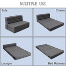 Fold Sofa Bed Couch Memory Foam with Pillow Futon Sleeper Chair Guest Bed