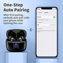 Bluetooth Headphones True Wireless Earbuds 60H Playback LED Power Display Earphones
