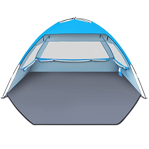 Beach Tent, Beach Shade Tent for 3 Person with UPF 50+ UV Protection, Portable Beach
