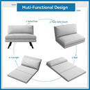 Convertible Futon Sofa Chair 4 in 1 Multi-Function Modern Mini Single Floor Sleeper Bed