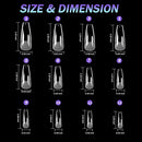 Soft Gel Full Cover Nail Tips Kit for Soak Off Artificial Nail Extensions with Case, 240 PCS