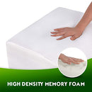 Leg Elevation Pillow with Foam Top - Leg Rest Relieves Back, Hip and Knee Pain