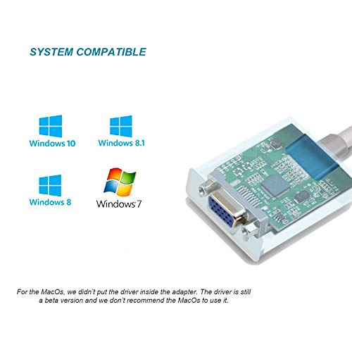 BENFEI USB 3.0 to VGA Adapter, USB 3.0 to VGA Male to Female Adapter