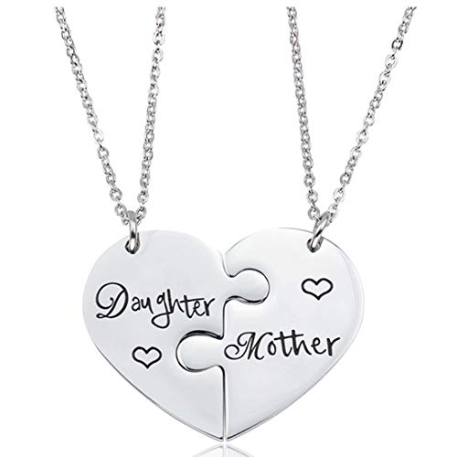 2PCS Mom Necklace from Daughter, Mom Gifts Daughter Gifts for Christmas