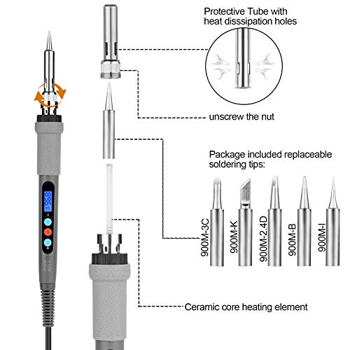 Welding Soldering Iron with Thermostatic Digital-Controlled and LCD Screen Display