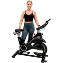 Slim Indoor Cycling Bike with Silent Magnetic Resistance, Stationary Exercise Bikes