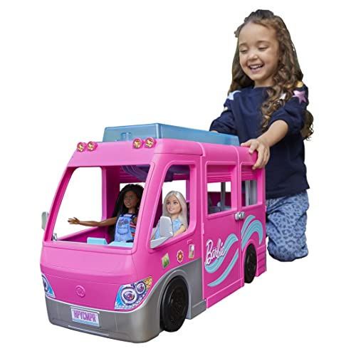 Barbie Camper, DreamCamper Toy Playset with 60+ Barbie Accessories and Furniture