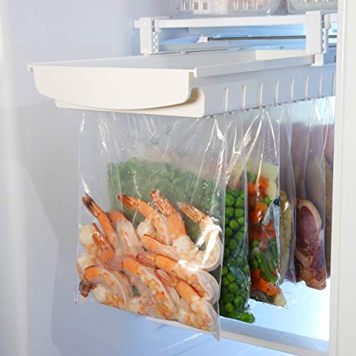 Zipper Bag Organizer for Fridge Freezer Refrigerator - Zipper  bag Holder Rack Hanger