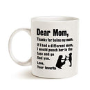 Funny Mothers Day for Mom Coffee Mug, Best Gifts for Mom Mother Cup, White 11 Oz