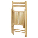 4-PC Folding Chair Set - Parent,Natural Finish, Set of 4
