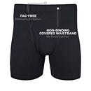 Large Black Men's Covered Waistband Boxer Briefs Multipack (5-Pack)