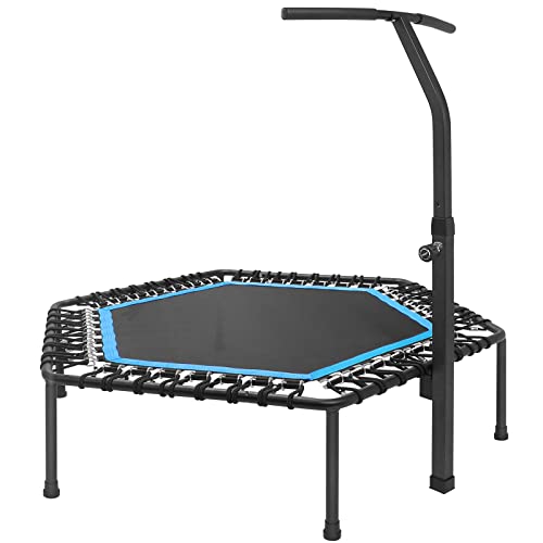 50’’ Trampoline with 5 Levels Adjustable Handle Bar for Adults Kids Max Dynamic Load 330lbs