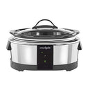 Slow Cooker Works with Alexa 6-Quart Programmable Stainless Steel