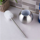Toilet Brush with Holder -2pc Stainless Steel Toilet Scrubber,Toilet Brushes for Bathroom