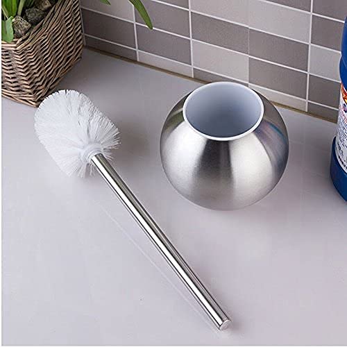 Toilet Brush with Holder -2pc Stainless Steel Toilet Scrubber,Toilet Brushes for Bathroom