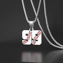 Personalized Baseball Necklaces Baseball Jersey Number 00-99 Necklace