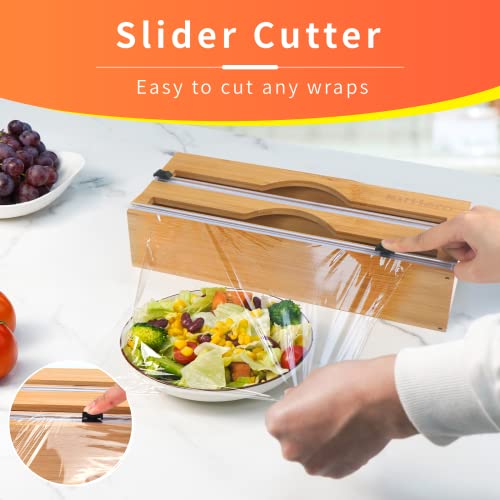 2 in 1 Wrap Dispenser with Cutter for Kitchen Drawer