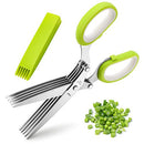 Herb Scissors, X-Chef Multipurpose 5 Blade Kitchen Herb Shears Herb Cutter