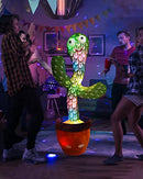 Dancing Cactus Toy,Volume Adjustment Talking/Sing/Repeat/Dancing/Recording/Rainbow LED with Gift Package(120 Songs in English) (Dancing Cactus-Gift Wrap-No Battery, Cotton)