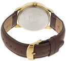 Timex Easy Reader 38mm Brown/Gold-Tone/Cream Leather Strap Watch