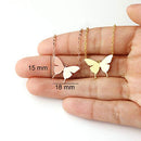Gold Dainty Initial Necklace 18K Gold Plated Butterfly Pendant Name Necklaces