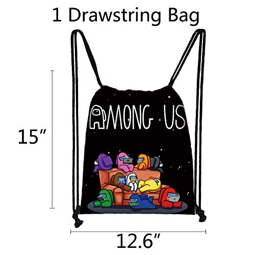 Among in Us Gifts Set Game Drawstring Bag with Shoes Charm