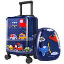 Kids Carry On Luggage Set, 18" Hardside Rolling Suitcase W/ Spinner Wheels
