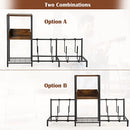 Guitar Stand 4-Tier for Acoustic, Electric Guitar, Bass, Guitar Rack Holder Floor Adjustable for Multiple Guitars, Guitar Amp Accessories, Guitar Display for Music Room Home Studio with Wooden Shelf