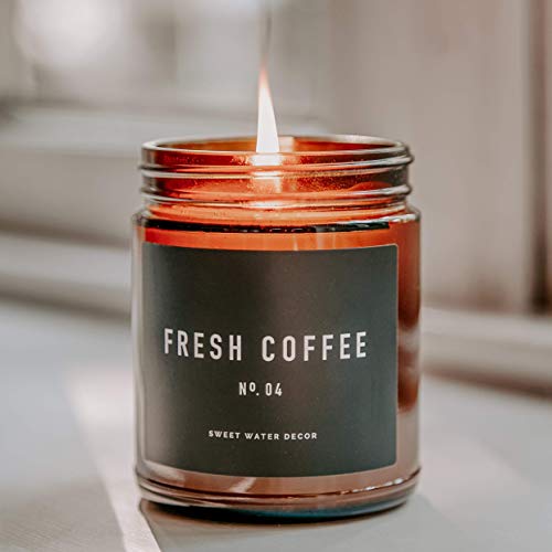 Sweet Water Decor Fresh Coffee Candle Scented Soy Candles for Home