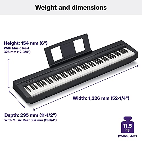 Yamaha P45 88-Key Weighted Digital Piano