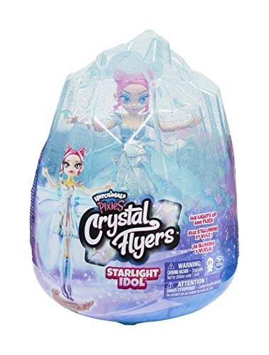 Hatchimals Pixies, Crystal Flyers Starlight Idol Magical Flying Pixie Toy with Lights, Kids Toys for Girls Ages 6 and up