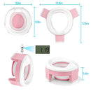 Portable Potty Seat for Kids Travel - Foldable Training Toilet Chair for Toddler