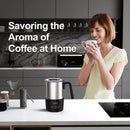 Milk Steamer, Milk Frother 5-in-1 Electric Milk Steamer Frothing 13.5oz Hot/Cold Milk