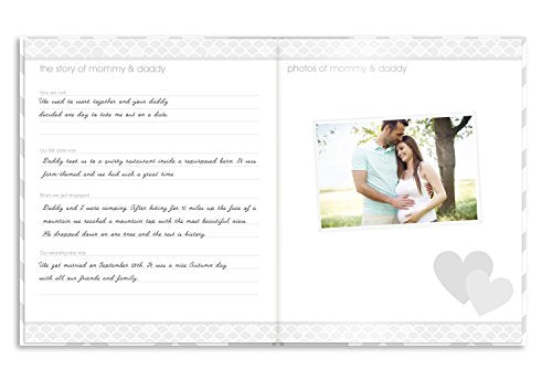 First 5 Years Chevron Baby Memory Book, Clean-Touch Baby Safe Ink Pad for Baby’s