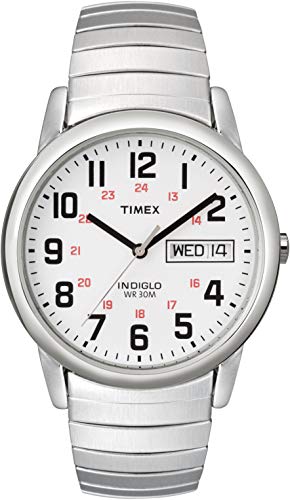 Timex Men's Easy Reader 35mm Silver-Tone Stainless Steel Expansion Band Watch