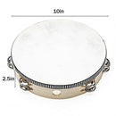 Double Jingles Tambourines with 8 Pairs Metal Bell Drum Hand Percussion