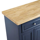 Crosley Furniture Madison Kitchen Island with Butcher Block Top, Navy