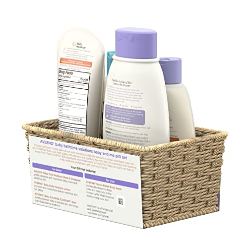 Aveeno Baby Mommy & Me Daily Bathtime Gift Set , Soap-Free, 4 items