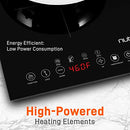 NutriChef Double Induction Cooktop 120V Portable Digital Ceramic Dual Burner