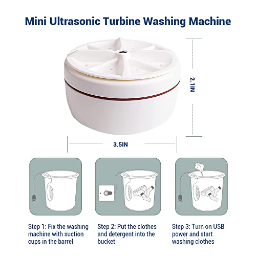Mini Washing Machine,Ultrasonic Turbine Washing,Machine Portable Turbo Washing