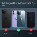 Crystal Clear Case Compatible with iPhone 12/12 Pro, Non-Yellowing Shockproof