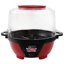 West Bend 82505 Stir Crazy Electric Hot Oil Popcorn Popper Machine Offers Large Lid for Serving Bowl and Convenient Storage, 6-Quart, Red