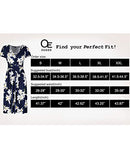 Women's Summer Short Sleeve V-Neck Pattern Knee Length Dress