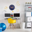 Chic Houses Space Science Clock Solar System Planet Bathroom Kitchen Wall Clock