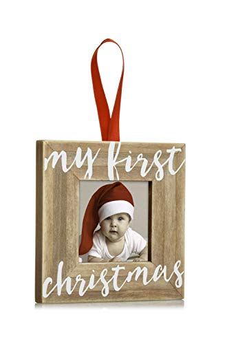 Baby’s First Christmas Wooden Picture Frame Ornament, First Christmas Ornament